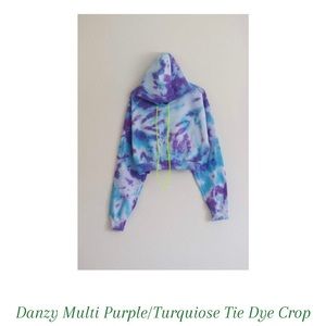 Danzy multi tie dye crop